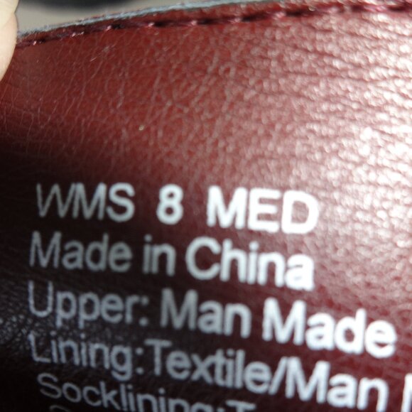 SO Broccoli women's combat boots size 8, Moniquewine color, side zip top buckles - Picture 5 of 13